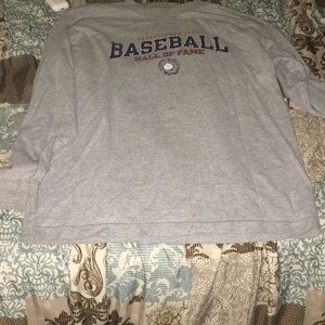 Grey baseball long sleeve shirt